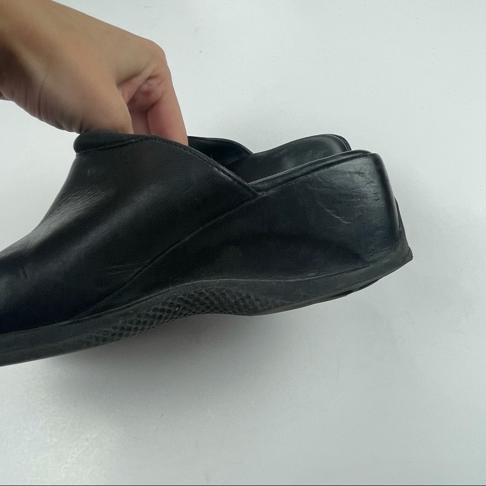 ECCO All Black Open Toe Comfort Sandal Size 4.5 - Picture 6 of 10